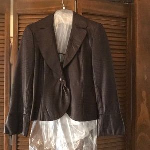 Pamela McCoy brown Leather Jacket- NWOT